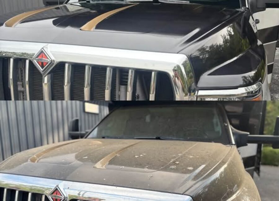 Motorhome after a full exterior wash